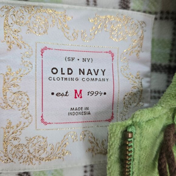 Vintage Y2K Green Corduroy Toggle Boho Retro Sherpa Lined Coat Jacket Hood Kids - Picture 8 of 8